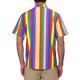thumbnail image 3 of Camisas de verano de rayas verticales para hombres, edición INSPIRE CHIC, de manga corta, con botones, 2XL, rosa arcoíris, 3 of 6