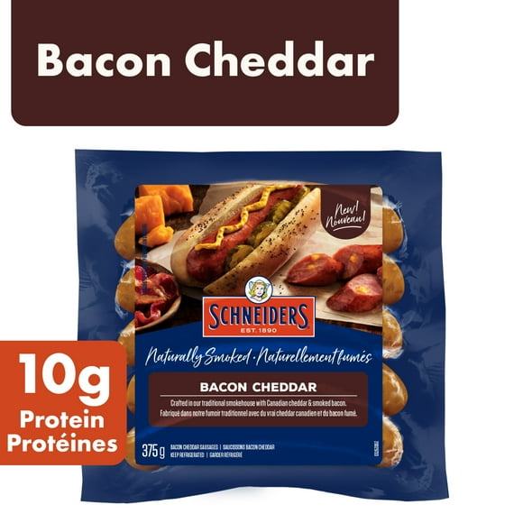 Schneiders Bacon Cheddar Smoked Sausages, 375 g