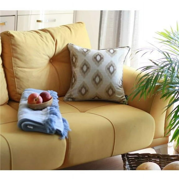 Brown Jacquard Chic Decorative Throw Pillow Cover - 17 x 17 in.