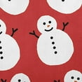 thumbnail image 2 of 20" x 20" Simply Daisy Dancing Snowmen Polyester Indoor/Outdoor Pillow, Berry Red Qty 1, 2 of 4