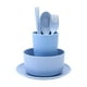 thumbnail image 2 of Juego de Vajilla Portátil de 6 Piezas con Tazón, Taza, Cuchara, Tenedor, Palillos y Bandeja para El Hogar y Viajes., 2 of 6