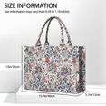 thumbnail image 3 of Large Capacity Tote Bag,Pioneer Flower Floral Print Pattern Handbag Fashion Luxury Tote Bag,15.7"x13"x 5.1" Inches,Laptop Compatible, 3 of 6