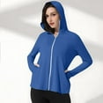thumbnail image 7 of Sun Protection Hoodie for Womens Summer Upf 50+ Sun Protection Hoodie Jacket with Mask Front Zipper Long Sleeve Shirts with Thumb Holes Fishing Hiking Swim Cover Up for Women, 7 of 7