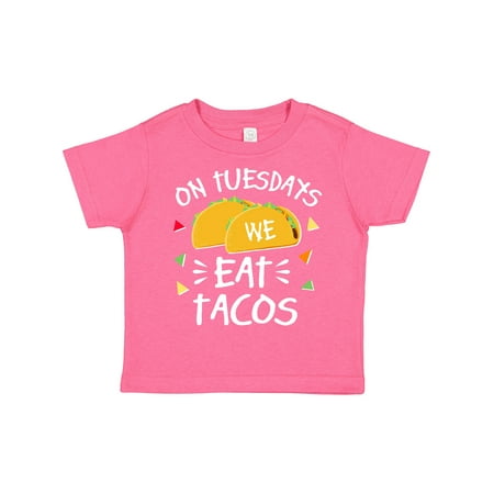 

Inktastic On Tuesdays We Eat Tacos with Tacos Illustration Gift Toddler Boy or Toddler Girl T-Shirt