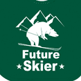 thumbnail image 4 of Inktastic Future Skier Funny Skiing Bear Boys or Girls Baby Bib, 4 of 4