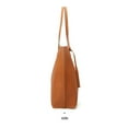thumbnail image 6 of Colisha Women Large Tote Leather Bag with Tassel PU Leather Shoulder Handbags Big Capacity Fashion Ladies Purses Satchel Messenger Bags - Brown, 6 of 9