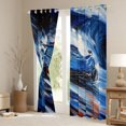 thumbnail image 3 of Castle Fairy Ocean Wave Car Black Out Curtains for Teens, Blue Splash Curtains Pack of 2 (42x63 Each) for Kids Room, Navy and Orange, 3 of 6