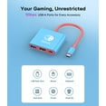thumbnail image 6 of Prociv Switch 2 TV Dock, Replacement for Nintendo Switch 2 Dock Support 4K/60HZ HDMI Output/USB3.0 Port/PD 100W(Red Blue), 6 of 7