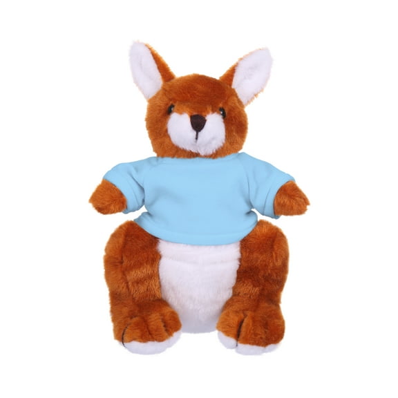 Plushland 8 Inch Floppy Kangaroo with Tee Plush Stuffed Animal Personalized Gift - Custom Text on Shirt - Great Present for Mothers Day, Valentine Day, Graduation Day, Birthday