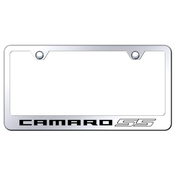 Au-Tomotive Gold, INC. Chevy Camaro SS License Plate Frame Stainless Steel Laser Etched Metal