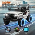 thumbnail image 4 of Arnahaishe 12V Kids Electric Vehicles for Kids, Battery Powered Ride on Car Toys for Boys Girls w/ Remote Control, Four-wheel Suspension, USB, Bluetooth, Power Display, Lights, White, 4 of 7