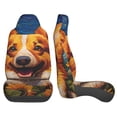thumbnail image 3 of Sikiie Artistic Sunflower Corgi Car Seat Protector 2 Pack Car Seat Cushion Mat, Car Seat Covers for SUV, Truck, Van, 3 of 7
