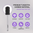 thumbnail image 6 of USA Pana DLC 3/32" Safety Nail Carbide - Smooth Round Top Large Barrel Head for Electric Dremel Drill Machine (Black, 3X Coarse Grit), 6 of 6