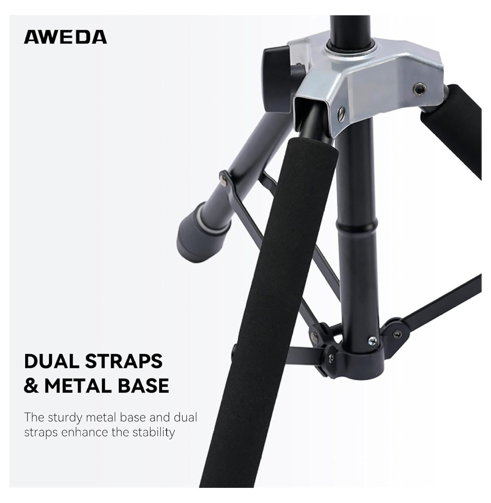 Auto Fit System Single Guitar Stand Universal Portable Guitar Stand Adjustable Folding Hanging Guitar Floor Stands for Acoustic, Classical, Electric, Bass
