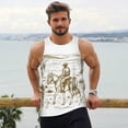 thumbnail image 6 of Cauagu Western Desert Cowboys Print Men's Sleeveless Muscle Shirts,Tank Tops Quick Dry Workout Tank Top Gym Muscle Tee Fitness Bodybuilding T Shirt for Men-X-Large, 6 of 7