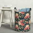 thumbnail image 5 of Picia Rose Flowers Large Laundry Basket, Waterproof, Freestanding Laundry Hamper, Collapsible Tall Clothes Hamper with Extended Handles-Medium, 5 of 8