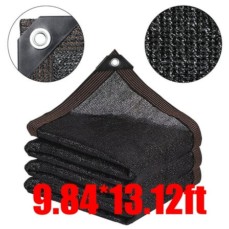 TKDMR 80% Shade Cloth, Resistant Sun Shade Net 9.8*13.12FT Mesh Tarp, Shade Trap Shade Cloth for Plants Patio, Black