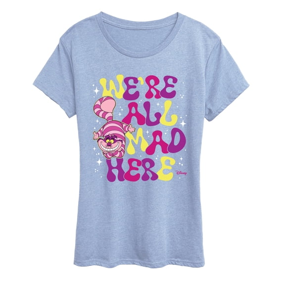 Alice in Wonderland - We're All Mad Here Women's Short Sleeve Graphic T-Shirt