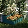 thumbnail image 2 of Outsunny 2 Tier Raised Garden Bed Galvanized Steel Planter Box, Green, 2 of 10