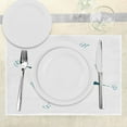 thumbnail image 3 of Ambesonne Compass Place Mats Set of 4, Floral Design Drawing, Standard Size, Cream Dark Green, 3 of 6