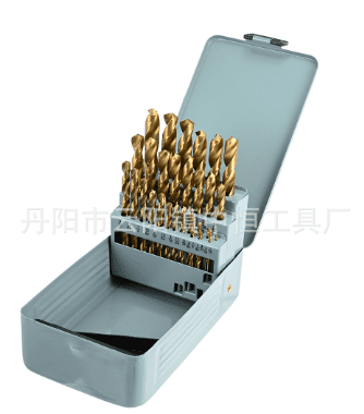 29Pcs/Set HSS Drill Bits Gold Drill Bit Set 135°Tip Metric Twist Drill Bit Kit for Metal Iron Steel Alloy Copper with Storage Case