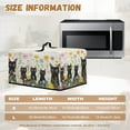 thumbnail image 5 of TSOVTHRID Black Cat Daisy Floral Print Toaster Oven Cover Dust-Proof Microwave Oven Cloth Cover with Handle Kitchen Machine Covers Case Protections Protector, 18.25"W x 14.5"D x 11"H, S, 5 of 7