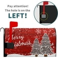 thumbnail image 2 of Merry Christmas Tree Winter Snowflake Pine Mailbox Covers Magnetic Standard Size 25.5" X 21",White Snow Red Mailbox Wraps Post Letter Box Cover for Holiday Garden Yard Decor, 2 of 6