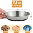 thumbnail image 3 of Cuencos para gatos WROSWT de acero inoxidable aptos para bigotes, 400 ml, paquete de 2, 3 of 7