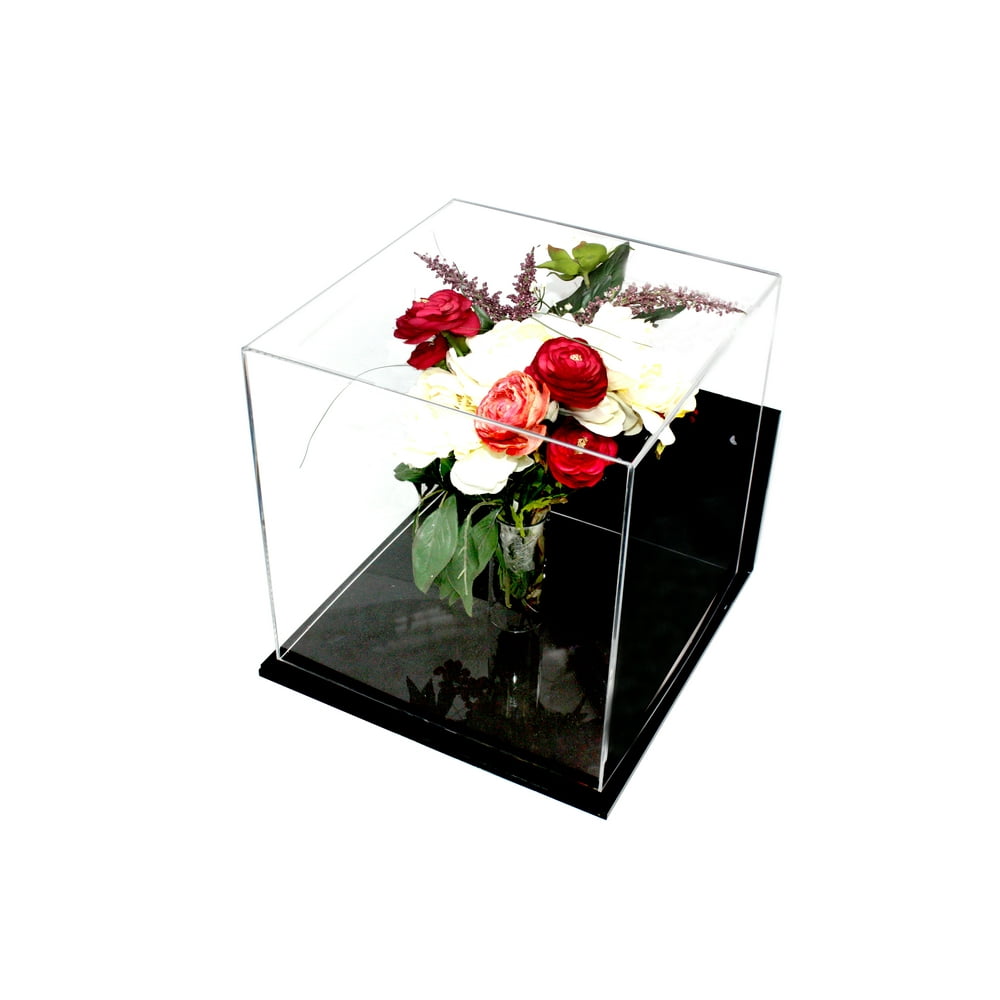 Clear Acrylic Collectible Wedding Flower Bouquet Display Case with Wall