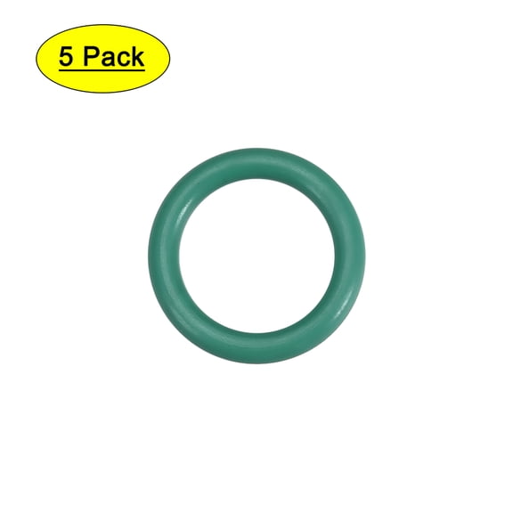 Uxcell 15mm OD 11.2mm ID 1.9mm Width Seal Fluorine Rubber O-Rings Green 5 Pack