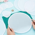 thumbnail image 5 of Byfri 10 Pack White Round Foldable Flying Disc Hand Fans Japanese Style Fans for Weddings Home Decor 25cm, 5 of 7