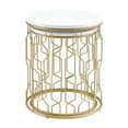 thumbnail image 2 of Pemberly Row Contemporary Metal 2-Piece Nesting Table in Gold and White, 2 of 7