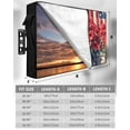 thumbnail image 2 of Independence Day Outdoor TV Cover 60 to 65 Inch Weatherproof, Red Blue American Flag Flower Wood 600D Oxford TV Covers with Waterproof Zipper, Outside Flat TV Screen Protector Size 58"Wx37"Hx4.5"D, 2 of 7