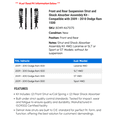 thumbnail image 2 of Front and Rear Suspension Strut and Shock Absorber Assembly Kit - Compatible with 2009 - 2010 Dodge Ram 1500, 2 of 2