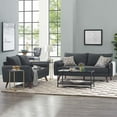 thumbnail image 2 of Loveseat and Sofa Set, Fabric, Grey Gray, Modern Contemporary Urban Design, Living Lounge Room Hotel Lobby Hospitality, 2 of 7
