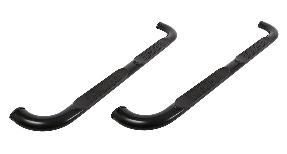 Dee Zee DZ372529 Textured Black Steel Side Steps 4 in. Oval Cab Length Fits select: 2015-2018 CHEVROLET SILVERADO K1500 LT, 2014 CHEVROLET SILVERADO K1500