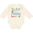 thumbnail image 3 of Inktastic My Aunt in Minnesota Loves Me Boys or Girls Long Sleeve Baby Bodysuit, 3 of 5