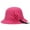Hot Pink, variant on Women's Adult Vintage Woolen Basin Hat Warm Winter Cloche Cap with Leaf Applique Decor Elegant Fashion Headwear for Outdoor Travel Everyday Casual Apparel