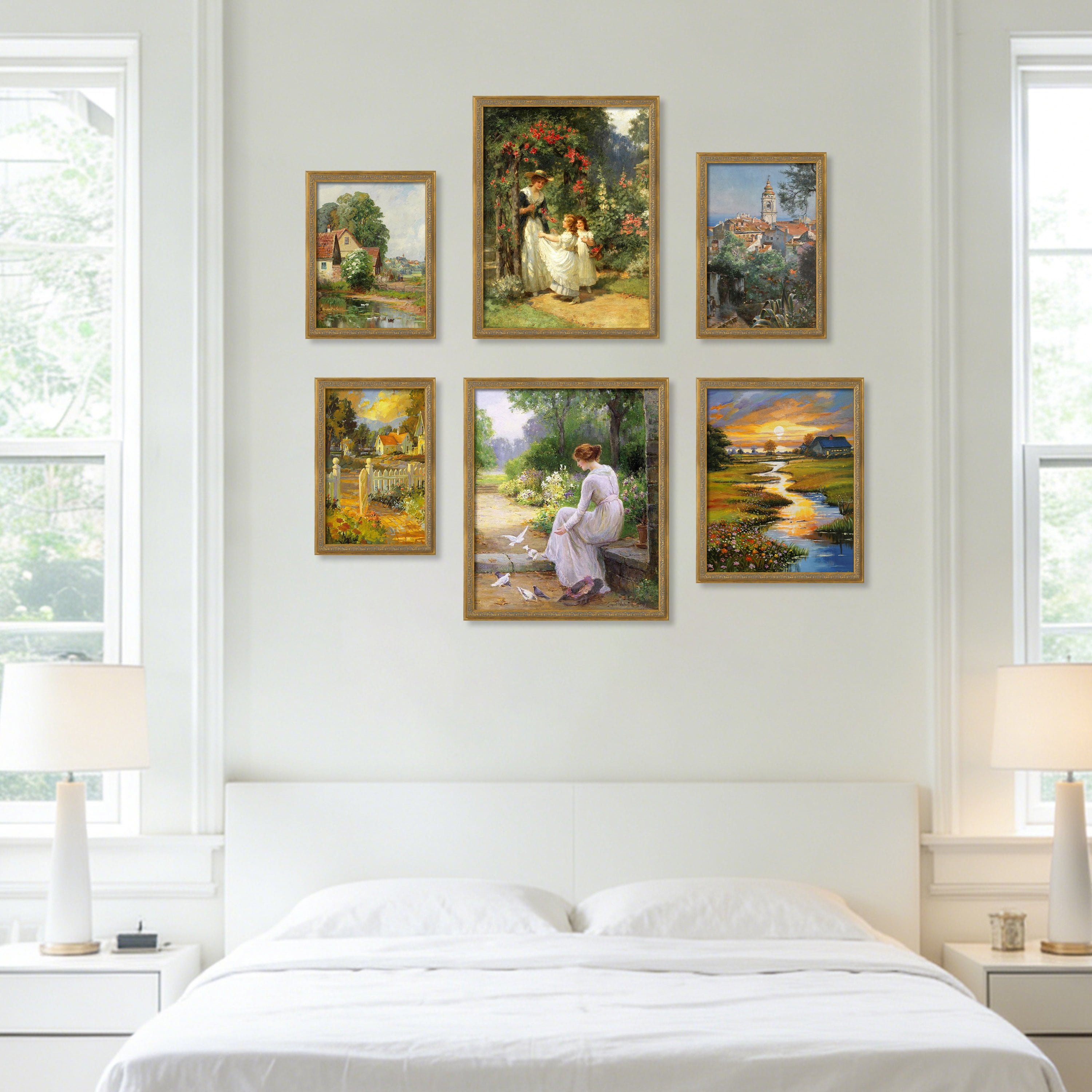 12x16 Picture Frame - Gold Vintage Frames for Tabletop or Wall Hanging