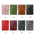 thumbnail image 2 of TAZAG Women's Wallet PU Solid Color Double Zipper Tri-Fold Short Wallet Retro Multi-Function Coin Wallet, 2 of 8