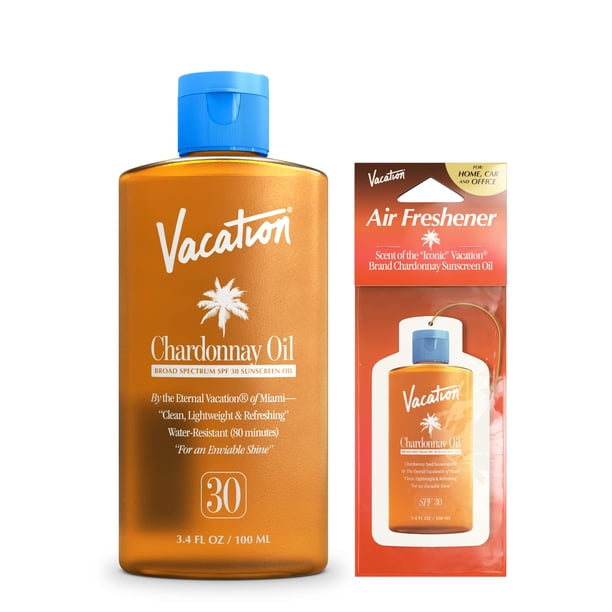Aceite de protección solar Vacation Chardonnay SPF 30 100 ml con ambientador