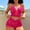 Hot Pink-05, variant on Lingerie for Women Lace Sheer Holey Breathable Nightgown Size S-XL
