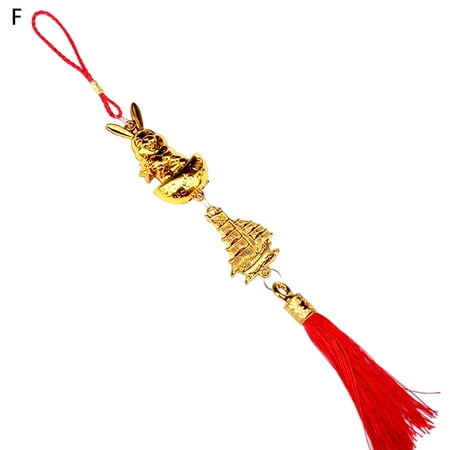 

Papaba Bunny Pendant Decorative Traditional Elements Attractive New Year Rabbit Mascot Pendant