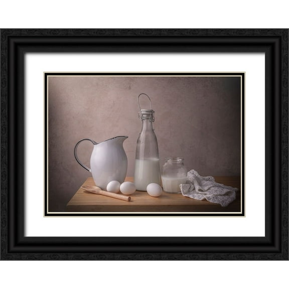 Perfoncio, Margareth 14x11 Black Ornate Wood Framed with Double Matting Museum Art Print Titled - Omelet?