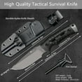 thumbnail image 3 of 3.8'' Fixed Blade Knife with Fire Starter, Premium DC53 Steel Full Tang Tactical Knives for Men,  Kydex Sheath  (Gray), 3 of 12