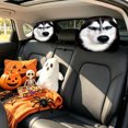 thumbnail image 6 of Homellea Husky Dog Car Headrest Covers, 9.84 Inch Double-Sided Printed Stretch Fabric Seat Head Rest Protectors for Cars, Trucks, SUVs, Interior Decor and Auto Accessories Set, 6 of 7