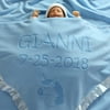 Personalized Unicorn Baby Blanket for Boys - Blue