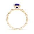 thumbnail image 2 of ANGARA Natural 1.45 ct Tanzanite and Diamond Ivy Scroll Engagement Ring in 14K Yellow Gold for Women (Size-7mm) | December Birthstone, Anniversary, Jewelry Gift for Women | Natural Tanzanite Ring, 2 of 9