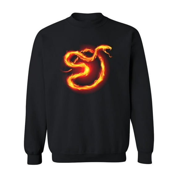 Snake On Fire Sweatshirt Men -Image by Shutterstock, Male Small