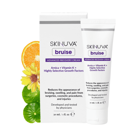 Skinuva® Bruise Advanced Recovery Cream - Topical Bruise Cream Formulated with Growth Factors, Arnica & Vitamin K (1 oz)